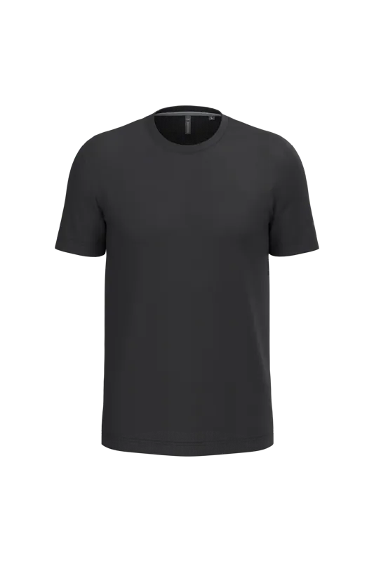 T-shirt ronde hals korte mouwen in Black