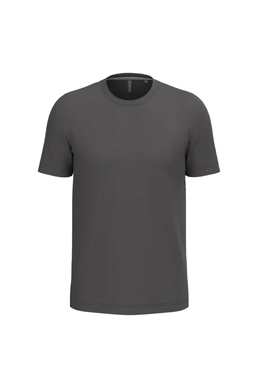 T-shirt ronde hals korte mouwen in Dark Grey