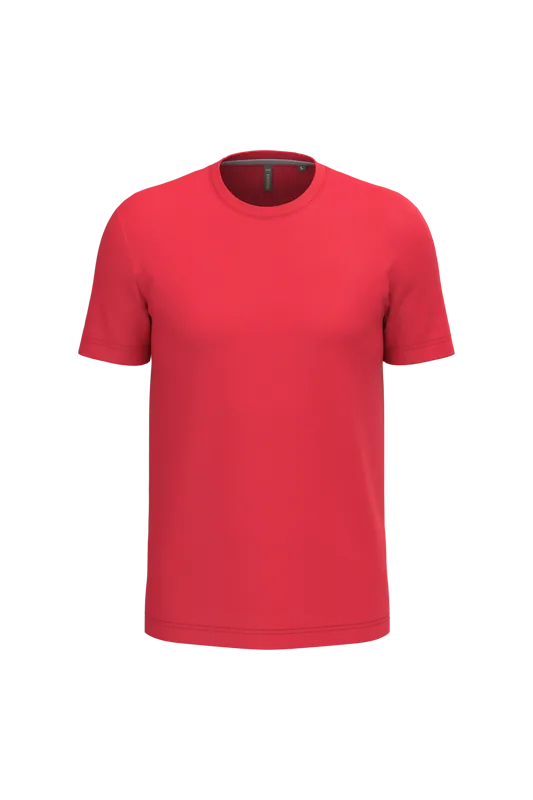 T-shirt ronde hals korte mouwen in Red