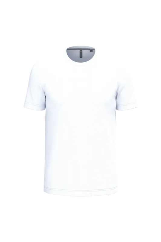 T-shirt ronde hals korte mouwen in White