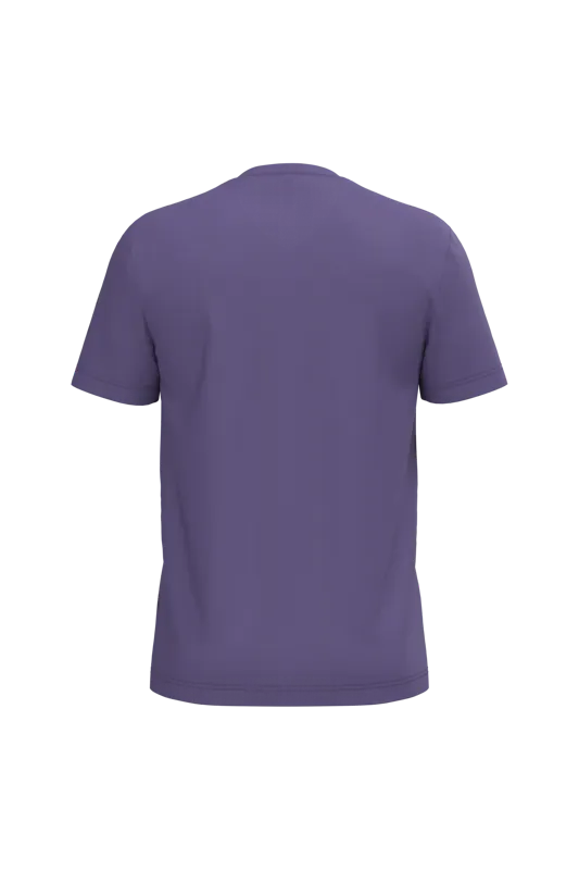 T-shirt V-hals korte mouwen in Purple, achterkant