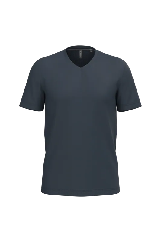 T-shirt V-hals korte mouwen in Navy