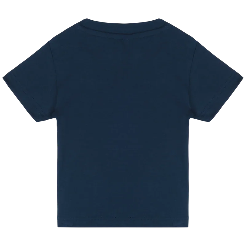 Baby-T-shirt korte mouwen in Navy, achterkant