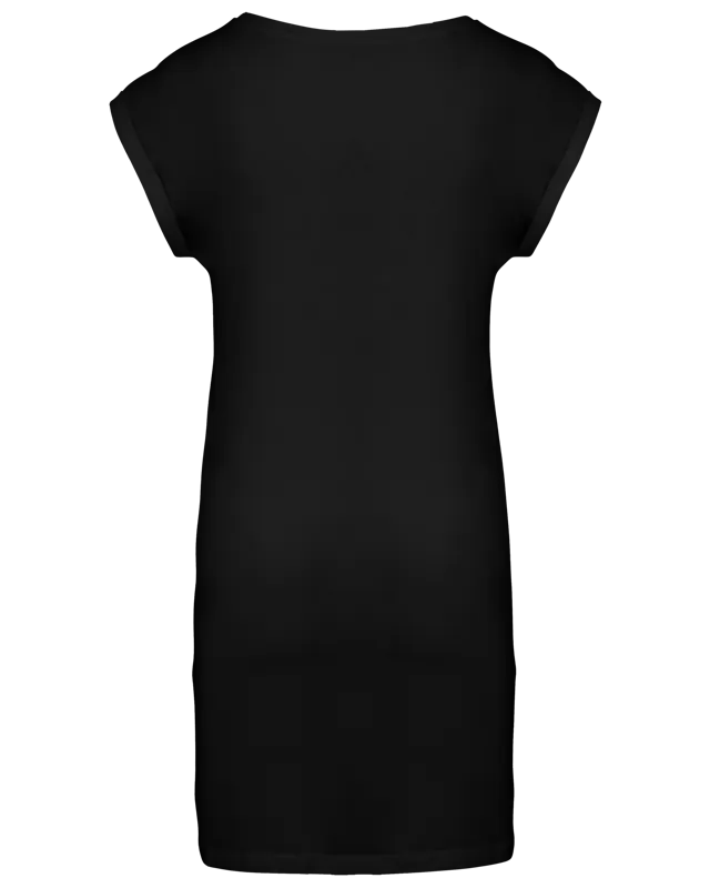 Lang dames-T-shirt in Black, achterkant