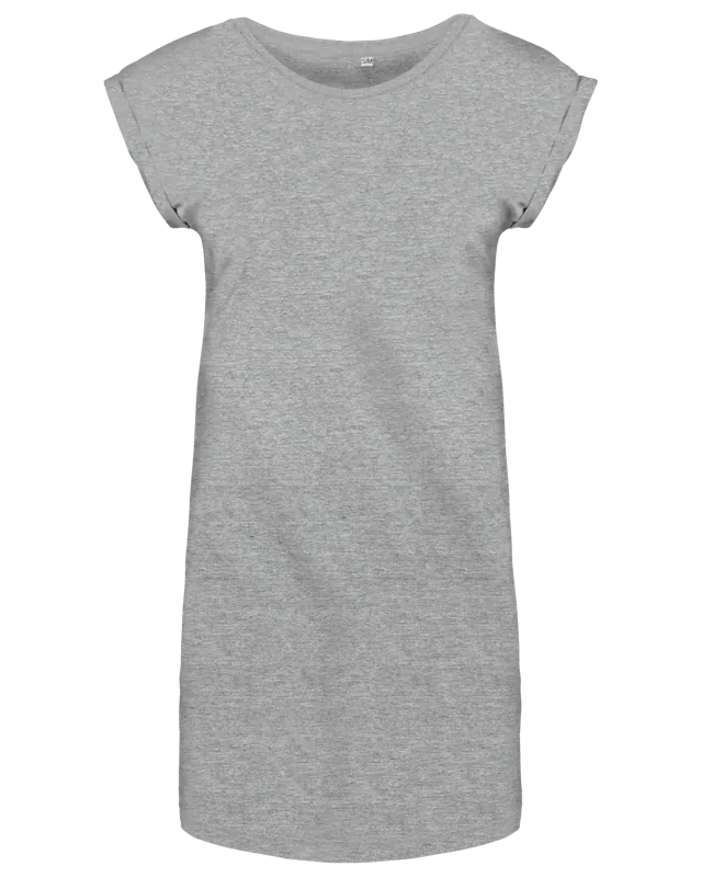 Lang dames-T-shirt in Light grey heather