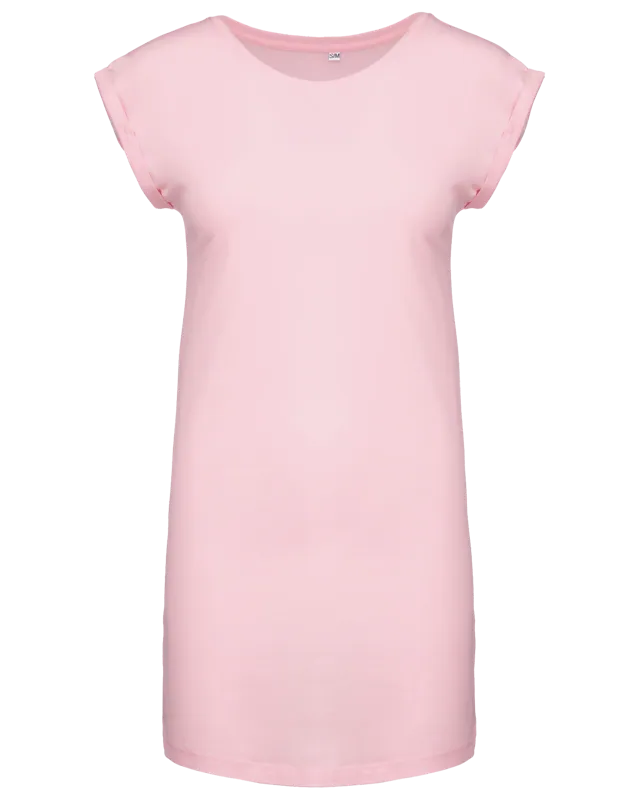 Lang dames-T-shirt in Pale Pink