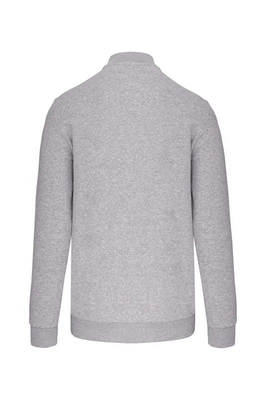 Sweatvest in Oxford Grey, achterkant
