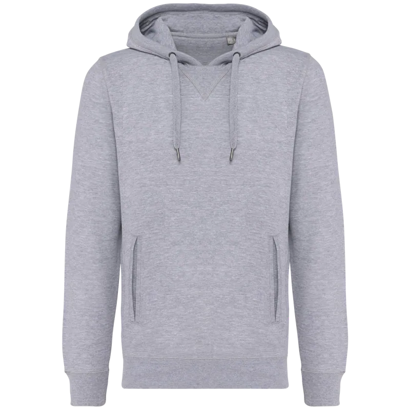 Ecologische uniseks sweater met capuchon in Oxford Grey