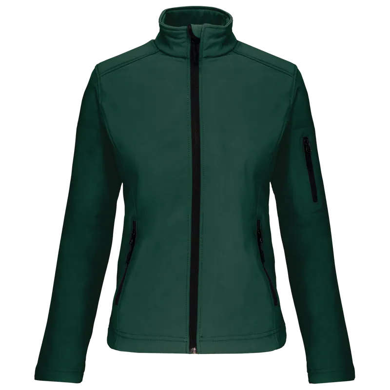 Dames softshell jas in Bottle Green