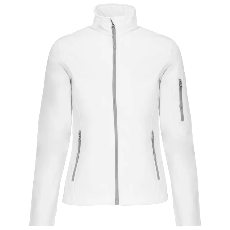 Dames softshell jas in White