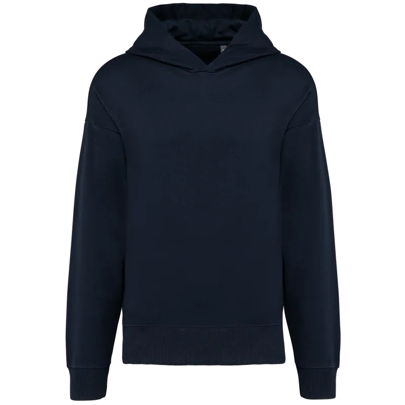 Oversized fleece sweater met capuchon in Navy