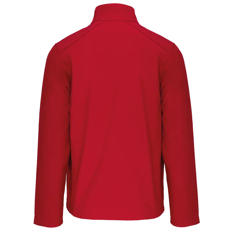 Kindersoftshelljas in Red, achterkant