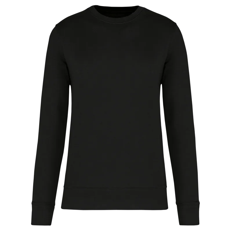 Ecologische sweater met ronde hals in Black