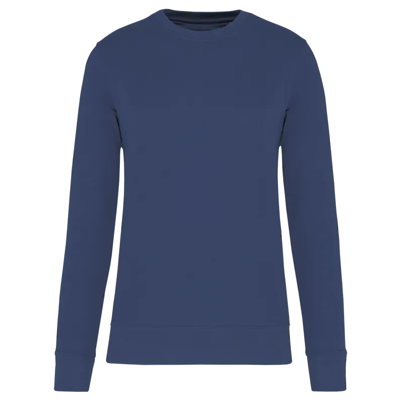 Ecologische sweater met ronde hals in Deep Blue