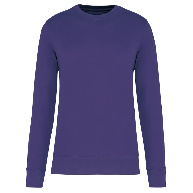 Ecologische sweater met ronde hals in Deep Purple