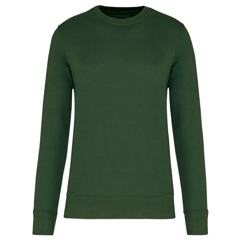 Ecologische kindersweater met ronde hals in Forest Green