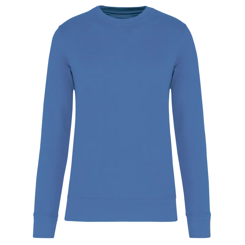 Ecologische kindersweater met ronde hals in Light Royal Blue