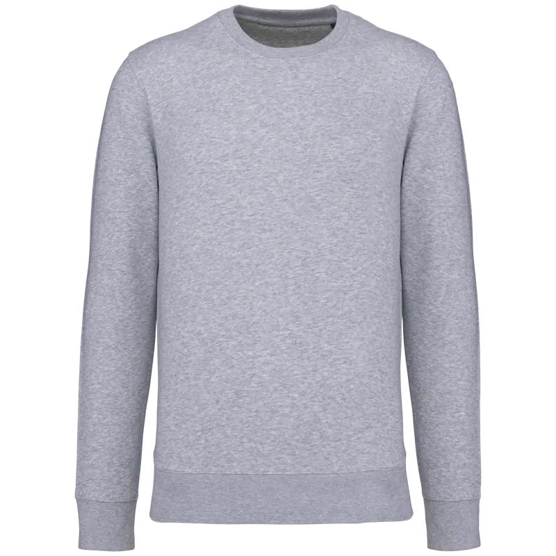 Ecologische kindersweater met ronde hals in Oxford Grey