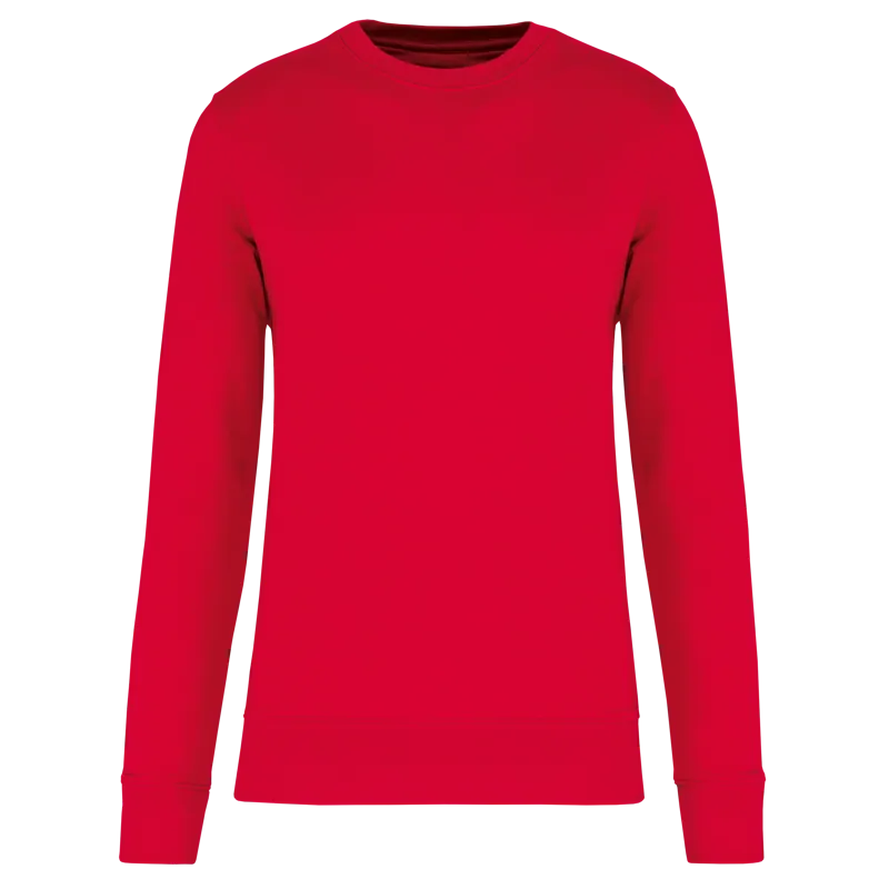 Ecologische kindersweater met ronde hals in Red