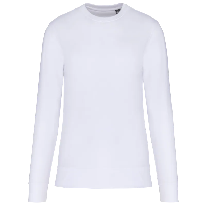 Ecologische kindersweater met ronde hals in White