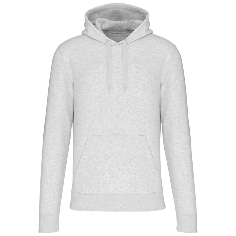 Ecologische herensweater met capuchon in Ash Heather