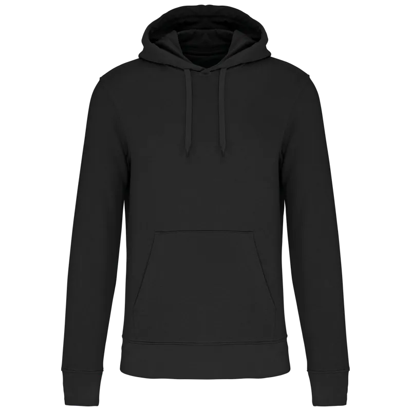 Ecologische herensweater met capuchon in Black