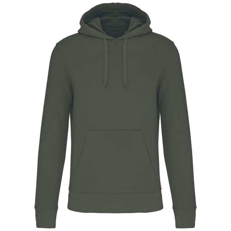 Ecologische herensweater met capuchon in Dark Khaki