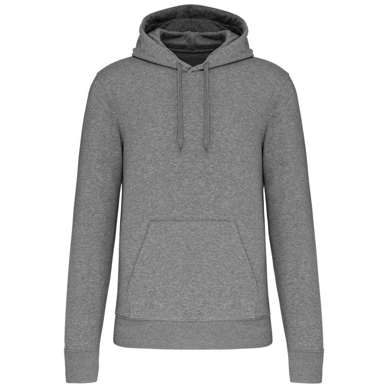 Ecologische herensweater met capuchon in Grey Heather
