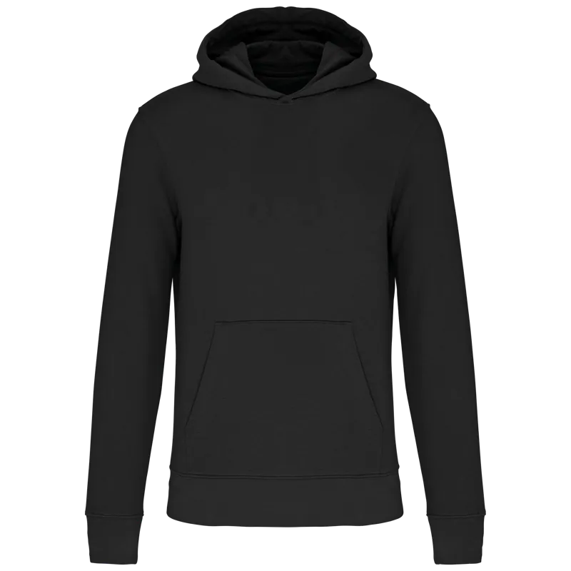 Ecologische kindersweater met capuchon in Black