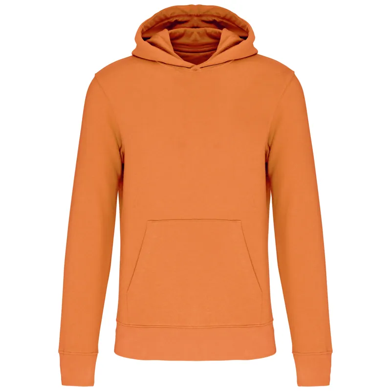 Ecologische kindersweater met capuchon in Light Orange