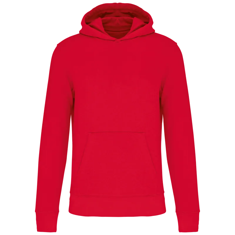 Ecologische kindersweater met capuchon in Red