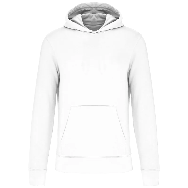 Ecologische kindersweater met capuchon in White