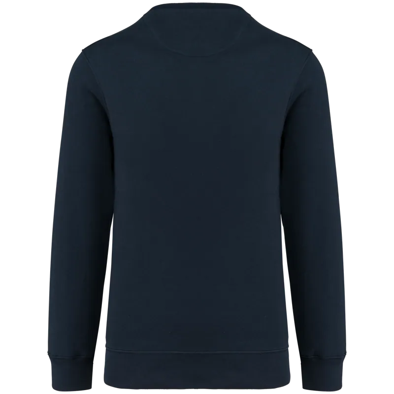 Sweater ronde hals 80/20 uniseks in Navy, achterkant