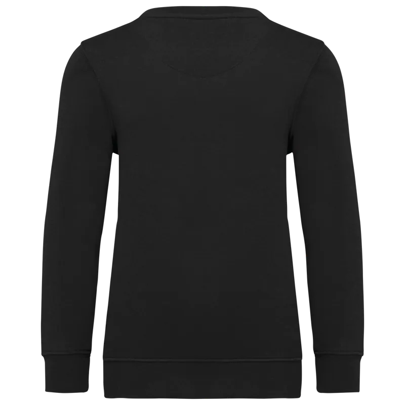 Kindersweater met ronde hals in Black, achterkant