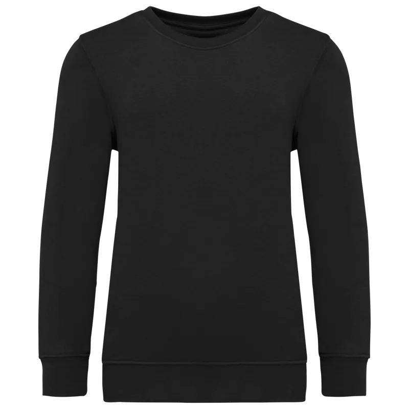 Kindersweater met ronde hals in Black