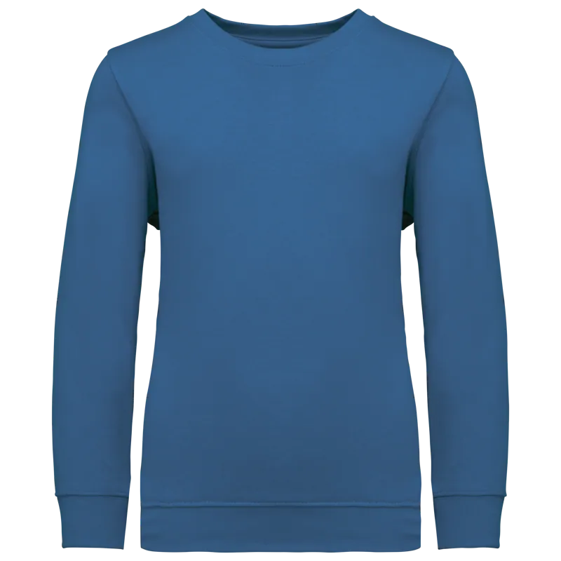 Kindersweater met ronde hals in Light Royal Blue
