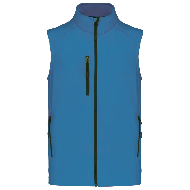 Softshell bodywarmer in Aqua Blue