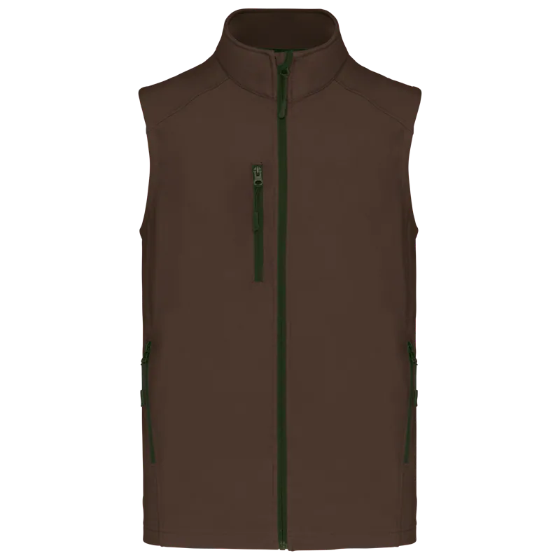 Softshell bodywarmer in Chocolate