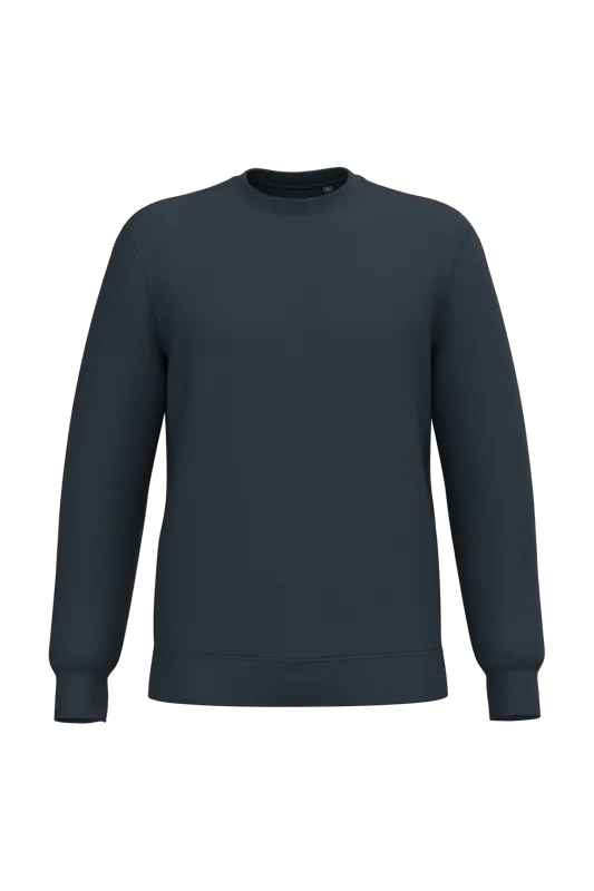 Gerecyclede uniseks sweater met ronde hals in Navy