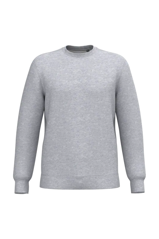 Gerecyclede uniseks sweater met ronde hals in Oxford Grey