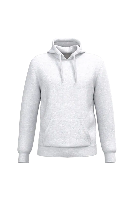 Gerecyclede uniseks sweater met capuchon in Ash Heather