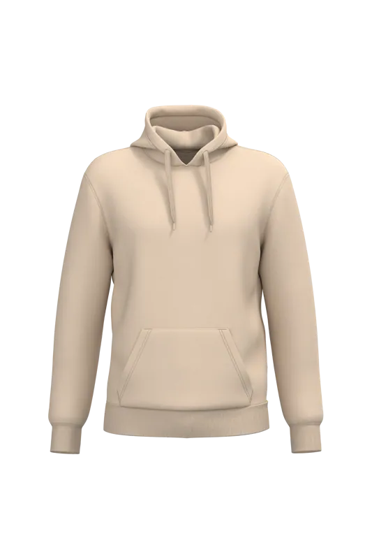 Gerecyclede uniseks sweater met capuchon in Light Sand