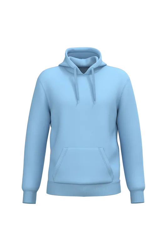 Gerecyclede uniseks sweater met capuchon in Sky Blue