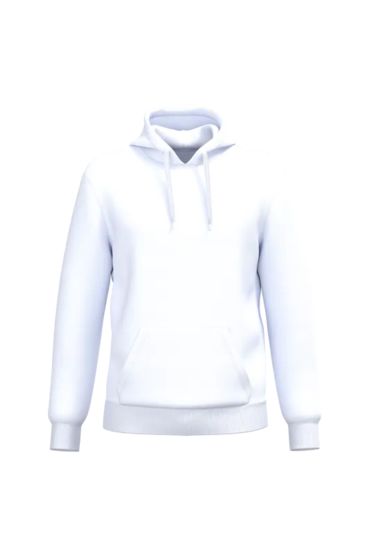 Gerecyclede uniseks sweater met capuchon in White