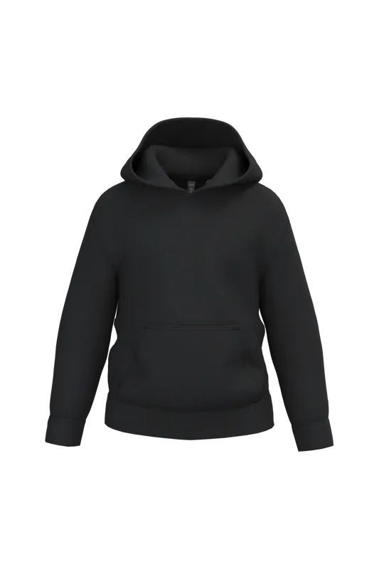 Gerecyclede kindersweater met capuchon in Black