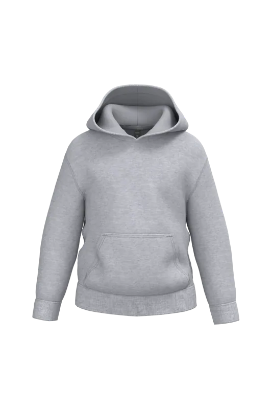 Gerecyclede kindersweater met capuchon in Oxford Grey