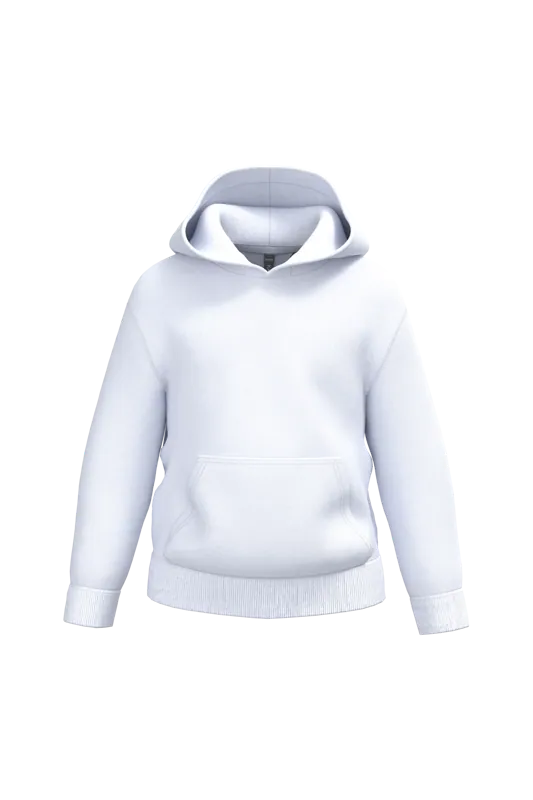 Gerecyclede kindersweater met capuchon in White