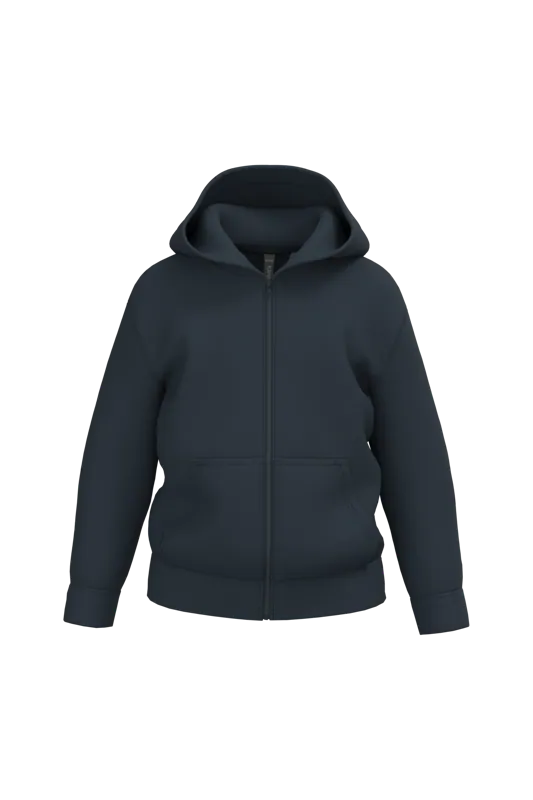 Gerecycled sweatvest met capuchon in Navy