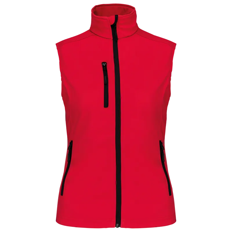 Dames softshell bodywarmer in Red