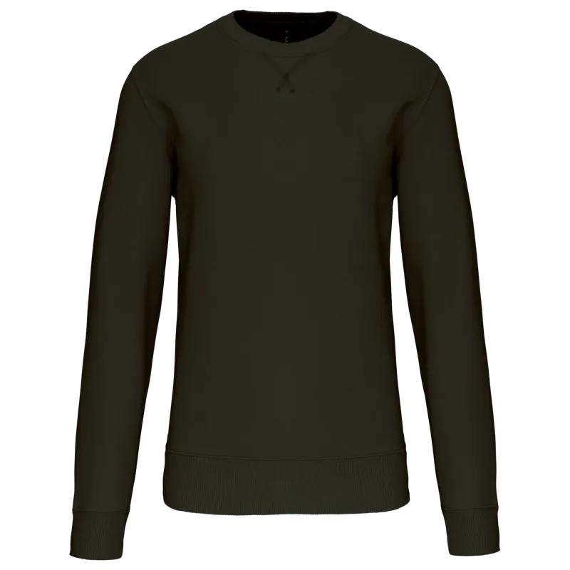 Sweater met ronde hals in Dark Khaki
